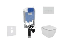 Ideal Standard ProSys - Toiletset- Inbouwreservoir, Closet, WC-zitting Tesi, Oleas M2 Bedieningsplaat, Wit ProSys80M SP85