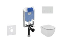 Ideal Standard ProSys - Toiletset- Inbouwreservoir, Closet, WC-zitting Tesi, Oleas M1 Bedieningsplaat, Aquablade, Softclose, Mat Chroom ProSys80M SP77
