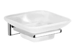 Sapho Gedy Colorado - Zeepschaal Met Houder, Melkglas/chroom 6911