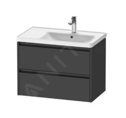 Duravit Ketho.2 - Wastafelkast 549x784x455 Mm, 2 Laden, Grafiet Mat K25286049490000