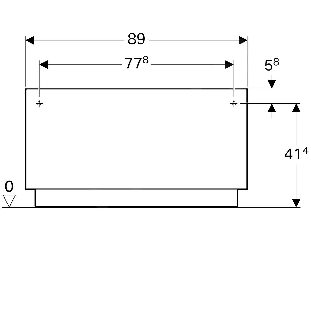 Geberit ICon - Zijkast, 890x472x477 Mm, Platina Hoogglans 840092000 - Afbeelding 2