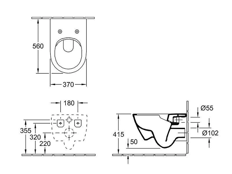 Villeroy & Boch Subway 2.0 - Wandcloset Met Softclose WC-zitting, DirectFlush, CeramicPlus, Alpine Wit 5614R2R1 - Afbeelding 2
