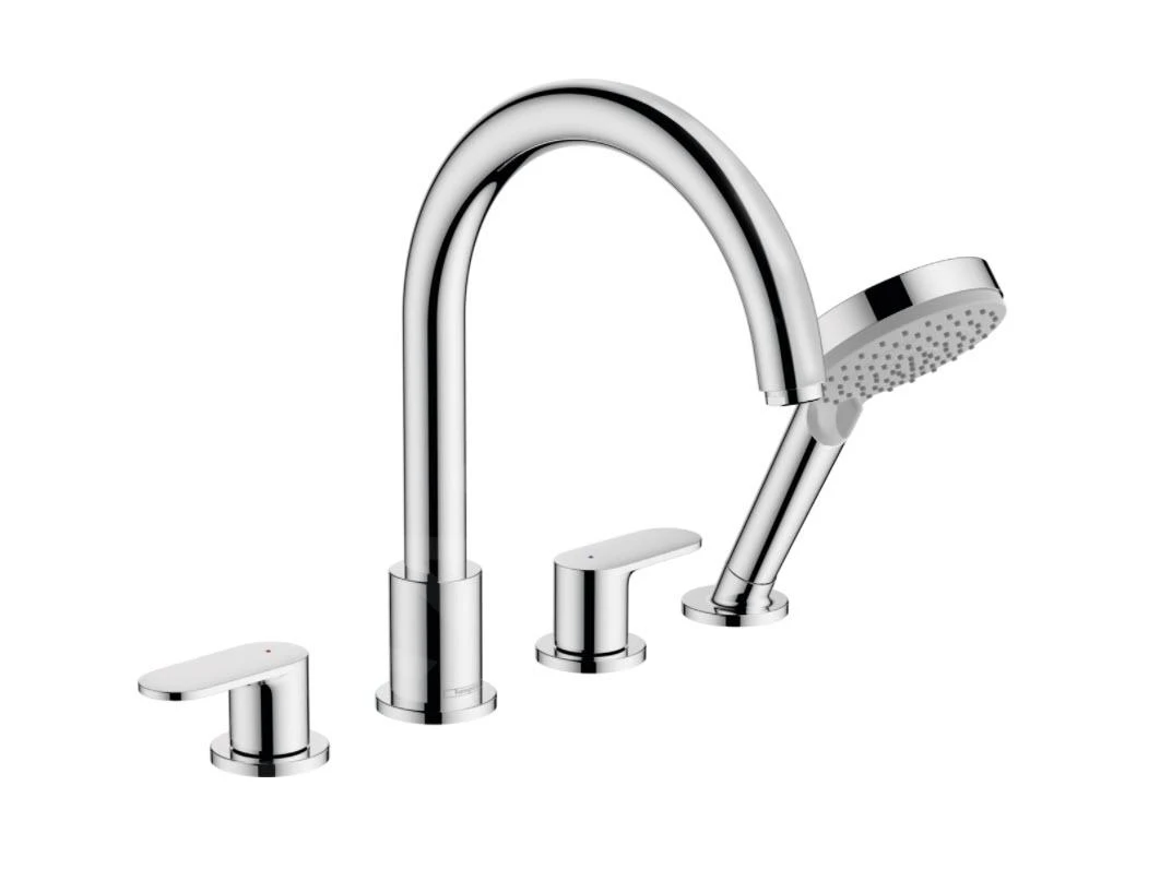 Hansgrohe Vernis Blend - Badrandkraan, 4-gats, Chroom 71456000