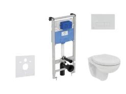 Ideal Standard ProSys - Toiletset- Inbouwreservoir, Closet, WC-zitting Eurovit, Oleas M2 Bedieningsplaat, Rimless, SoftClose, Chroom ProSys120M SP51