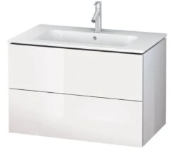 Duravit L-Cube - Wastafelonderkast 550x820x481 Mm, 2 Laden, Glanzend Wit LC624102222