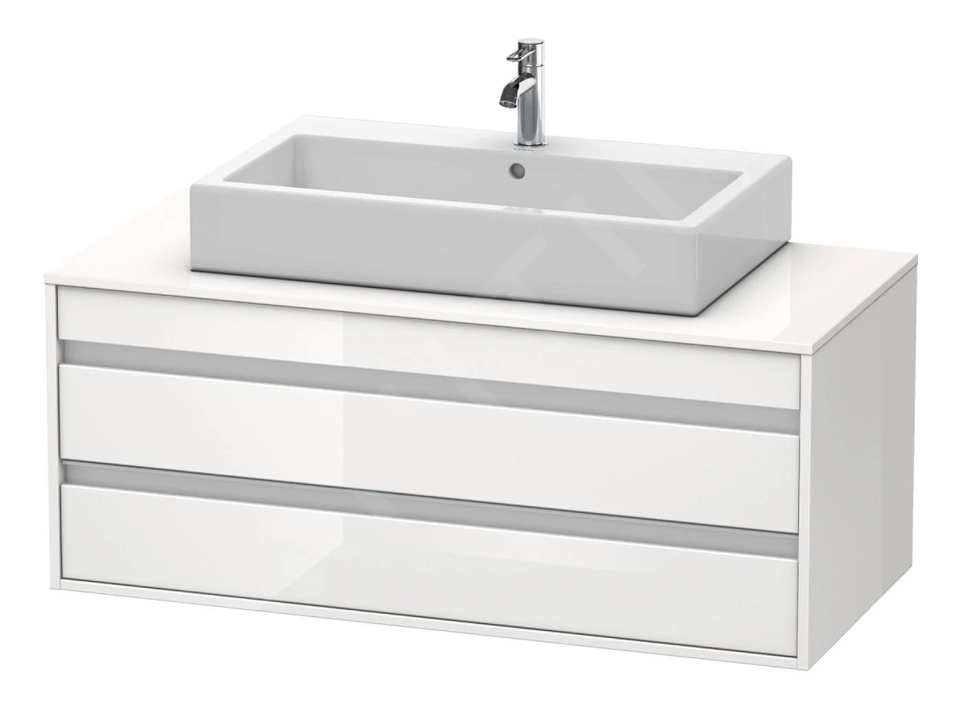 Duravit Ketho - Wastafelonderkast 496x1200x550 Mm, 2 Laden, Glanzend Wit KT665602222
