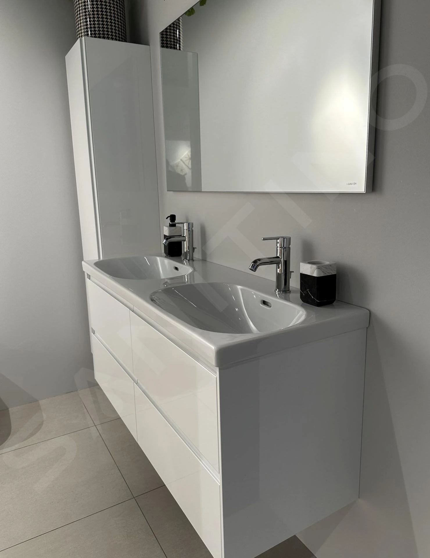 Laufen Lani - Wastafelonderkast, 118x45x52 Cm, 4 Laden, Mat Wit H4035741122601 - Afbeelding 4