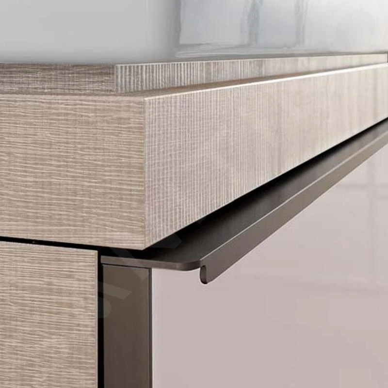 Geberit Citterio - Wastafelonderkast 750 Mm, Glanzend Glas/taupe/licht Eiken 500.557.JI.1 - Afbeelding 3