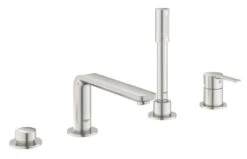 Grohe Lineare - 4-gats Badrandkraan, Supersteel 19577DC1