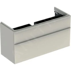 Geberit Smyle Square - Wastafelkast, 1184x470x617 Mm, 2 Laden, Zand Grijs 500.355.JL.1