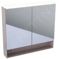 Geberit Acanto - Badkamer Bovenkast Met Spiegel 740x830 Mm, Mytic Eik 500.645.00.2