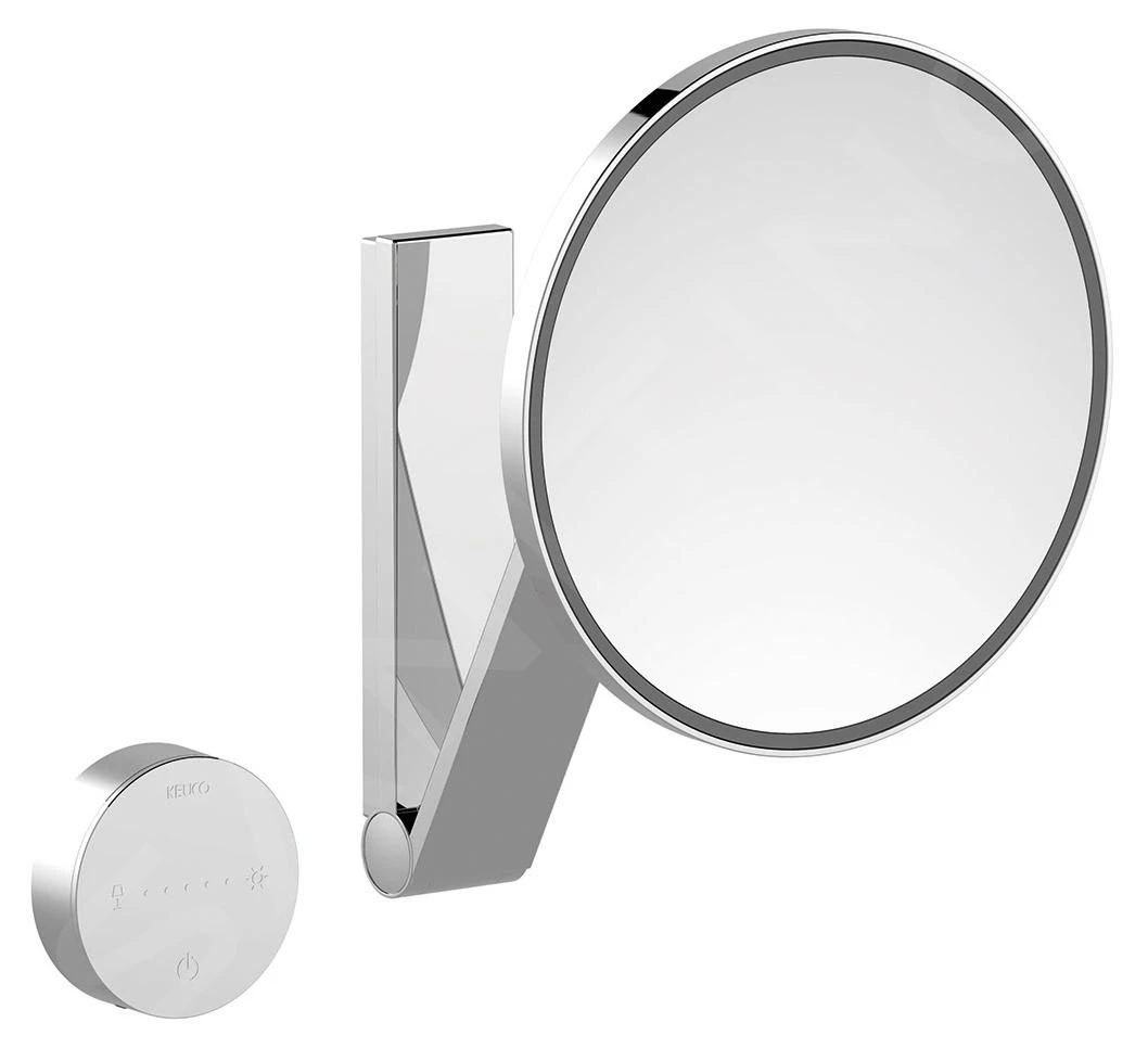 Keuco Make-up Spiegels - Make-up Spiegel Met LED Verlichting, Wandbevestiging, Chroom 17612019002