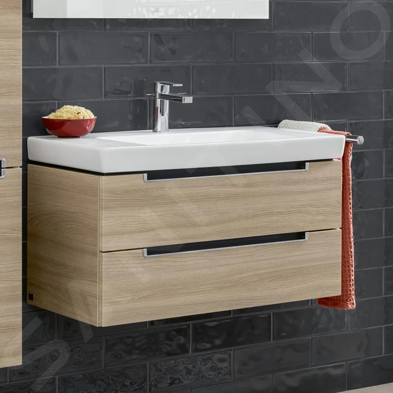 Villeroy & Boch Subway 2.0 - Wastafelkast, 787x420x449 Mm, 2 Laden, Jilm Impresso A68900PN - Afbeelding 4