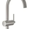 Grohe Atrio - Wastafelkraan Met Waste En Draaibare Uitloop, L-size, Supersteel 32042DC3