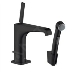 Axor Citterio E - Wastafelkraan Met Waste En Bidet Douche, Mat Zwart 36130670