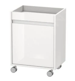 Duravit Ketho - Kast Op Wielen 670x500x360 Mm, Links, 1 Deur, Glanzend Wit KT2530L2222