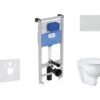 Ideal Standard ProSys - Toiletset- Inbouwreservoir, Closet, WC-zitting Bau Ceramic, Oleas M1 Bedieningsplaat, Rimless, SoftClose, Wit ProSys120M SP64