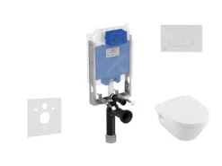 Ideal Standard ProSys - Toiletset- Inbouwreservoir, Closet, WC-zitting Architectura, Oleas M1 Bedieningsplaat, DirectFlush, SoftClose, CeramicPlus, Mat Chroom ProSys80M SP119