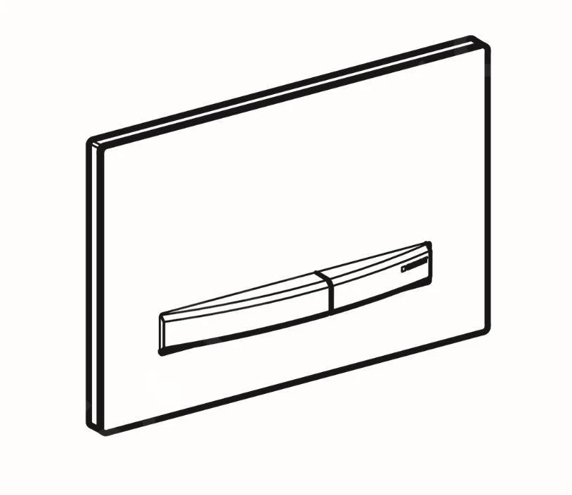 Geberit Sigma50 - Bedieningsplaat, Dual Flush Spoeling, Zwart/zwart Chroom 115.671.DW.2 - Afbeelding 3
