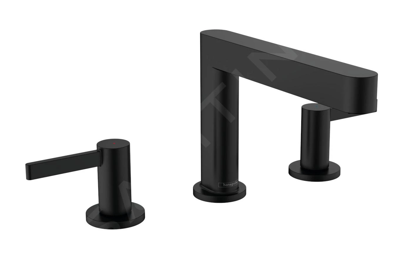 Hansgrohe Finoris - Wastafelkraan 110, 3-gats, Incl. Push-Open Afvoer, EcoSmart, Mat Zwart 76033670