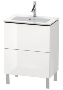 Duravit L-Cube - Wastafelonderkast Compact, 856x620x391 Mm, 2 Laden, Glanzend Wit LC667302222