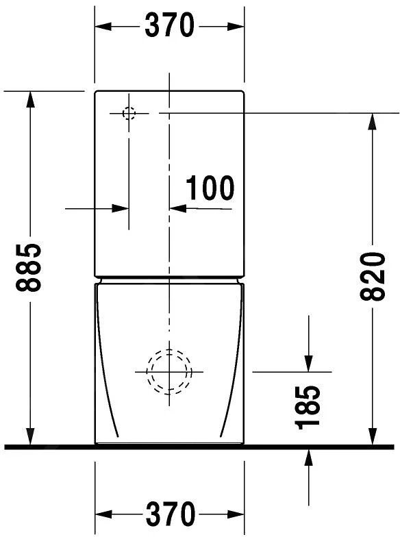 Duravit Starck 2 - Staande Duoblokpot, Wit 2145090000 - Afbeelding 4