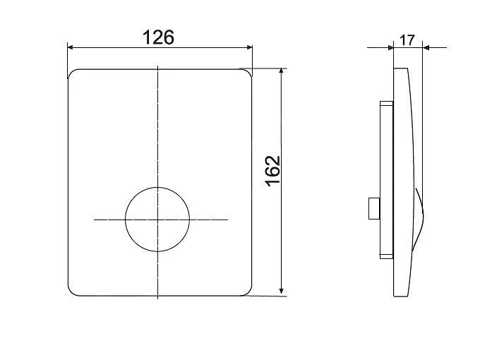 Villeroy & Boch ViConnect - Urinoir-bedieningspaneel 100SU, Chroom 92194461 - Afbeelding 2