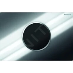 Geberit Sigma10 - Bedieningsplaat, Elektronisch, Dual Flush Spoeling, Batterij, Glanzend Chroom/mat Chroom 115.908.KH.1