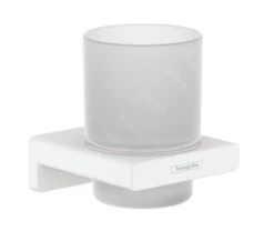 Hansgrohe AddStoris - Tandenborstelhouder, Mat Glas/wit Mat 41749700