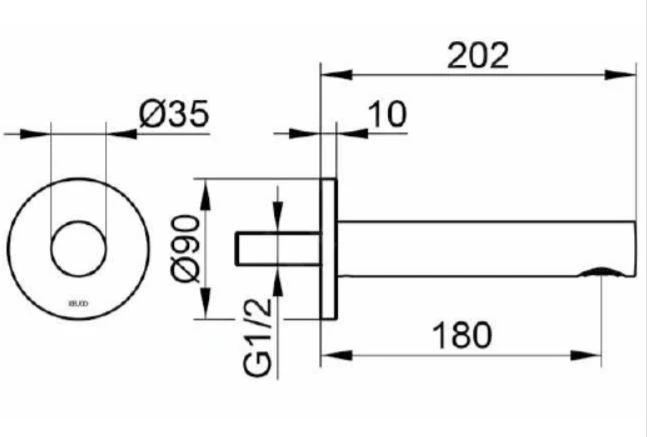 Keuco IXMO - Baduitloop, Aluminium 59545170101 - Afbeelding 2