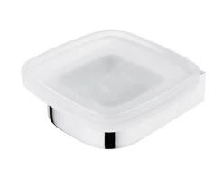 Nimco Nikau - Zeepschaal Met Houder, Mat Glas/chroom NK 30059C-26