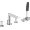 Hansgrohe Finoris - Badrandkraan, 4-gats, SBox, Chroom 76444000