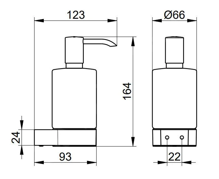 Keuco Plan - Zeepdispenser Met Houder, 250 Ml, Mat Glas/chroom 14953019000 - Afbeelding 2