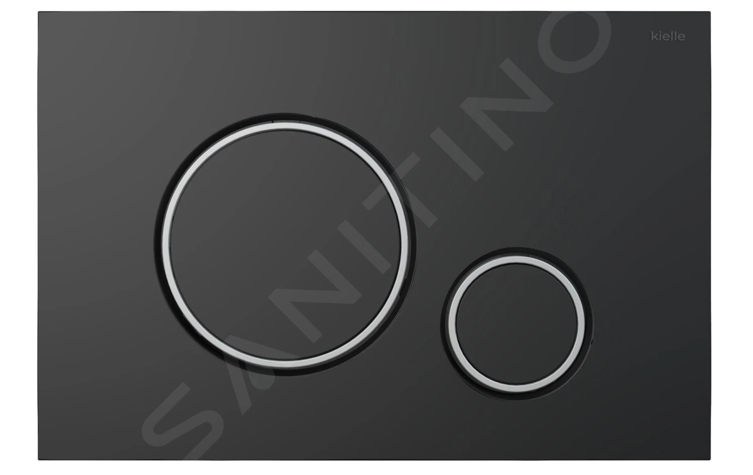 Kielle Genesis - Set Voorwandinstallatie, Toilet Gaia, Toiletbril Softclose En Bedieningspaneel Gemini II, Mat Zwart / Chroom 30505SS08 - Afbeelding 4