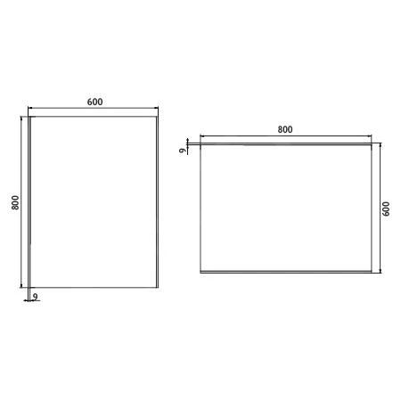 Nimco Spiegels - Spiegel Met LED Verlichting, 600x800 Mm, Aluminium ZP 9002 - Afbeelding 2