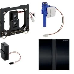 Geberit Spoelsystemen - Urinoirstuursysteem Met Elektronische Spoelactivering, Batterijvoeding, Bedieningsplaat Type 50, Zwart Chroom 116.036.QD.1