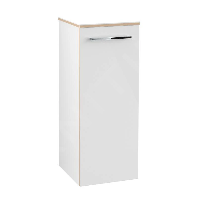 Villeroy & Boch Avento - Badkamer Zijkast, 350x890x373 Mm, 1 Deur, Crystal White A89500B4