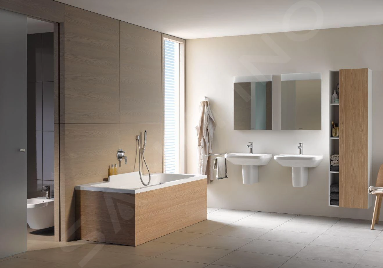 Duravit DuraStyle - Hoge Kast 1800x500x240 Mm, Rechts, Glanzend Wit DS1248R2222 - Afbeelding 4