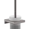 Hansgrohe AddStoris - WC Borstel Wandmontage, Mat Glas/geborsteld Zwart Chroom 41752340