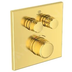 Ideal Standard CeraTherm Navigo - Inbouwthermostaat, Opbouwdeel, 2 Gebruikers, Brushed Gold A7302A2