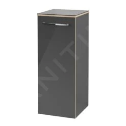 Villeroy & Boch Avento - Badkamer Zijkast, 350x890x373 Mm, 1 Deur, Crystal Grey A89501B1