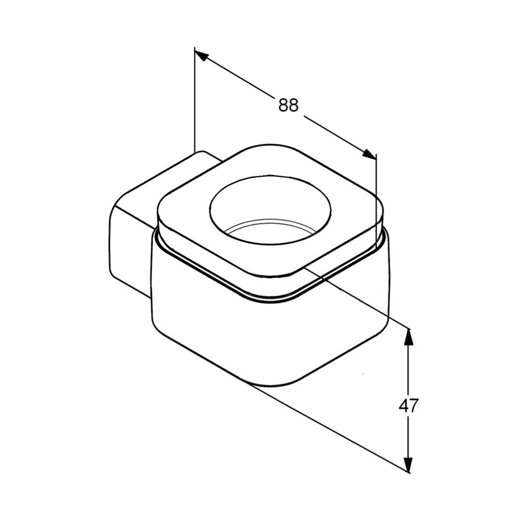 Kludi E2 - Waxinelichthouder, Wit/chroom 4998305 - Afbeelding 2
