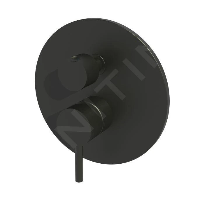 Paffoni Light - Afdekset Met Inbouwdeel, Voor 3 Functies, Zwart Mat LIG019NO