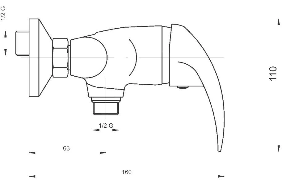 Novaservis Titania Lux - Douchekraan, Chroom 91060/1,0 - Afbeelding 2