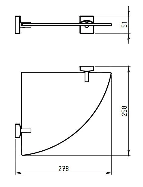 Novaservis Metalia 12 - Hoekplanchet Voor Douche, Chroom 0235,0 - Afbeelding 2
