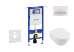 Geberit Duofix - Set Voorwandinstallatie, Toilet En Villeroy & Boch Zitting, Bedieningspaneel Sigma50, DirectFlush, SoftClose, CeramicPlus, Alpine Wit 111.355.00.5 NB8