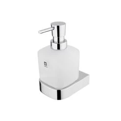 Nimco Nikau - Zeepdispenser Met Houder, 250 Ml, Mat Glas/chroom NK 30031C-T-26