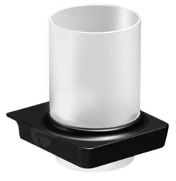 Sapho Zen - Tanderborstelhouder, Melkglas/zwart 166442