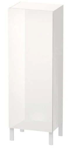 Duravit L-Cube - Hoge Badkamerkast 1320x500x363 Mm, Links, Glanzend Wit LC1179L2222