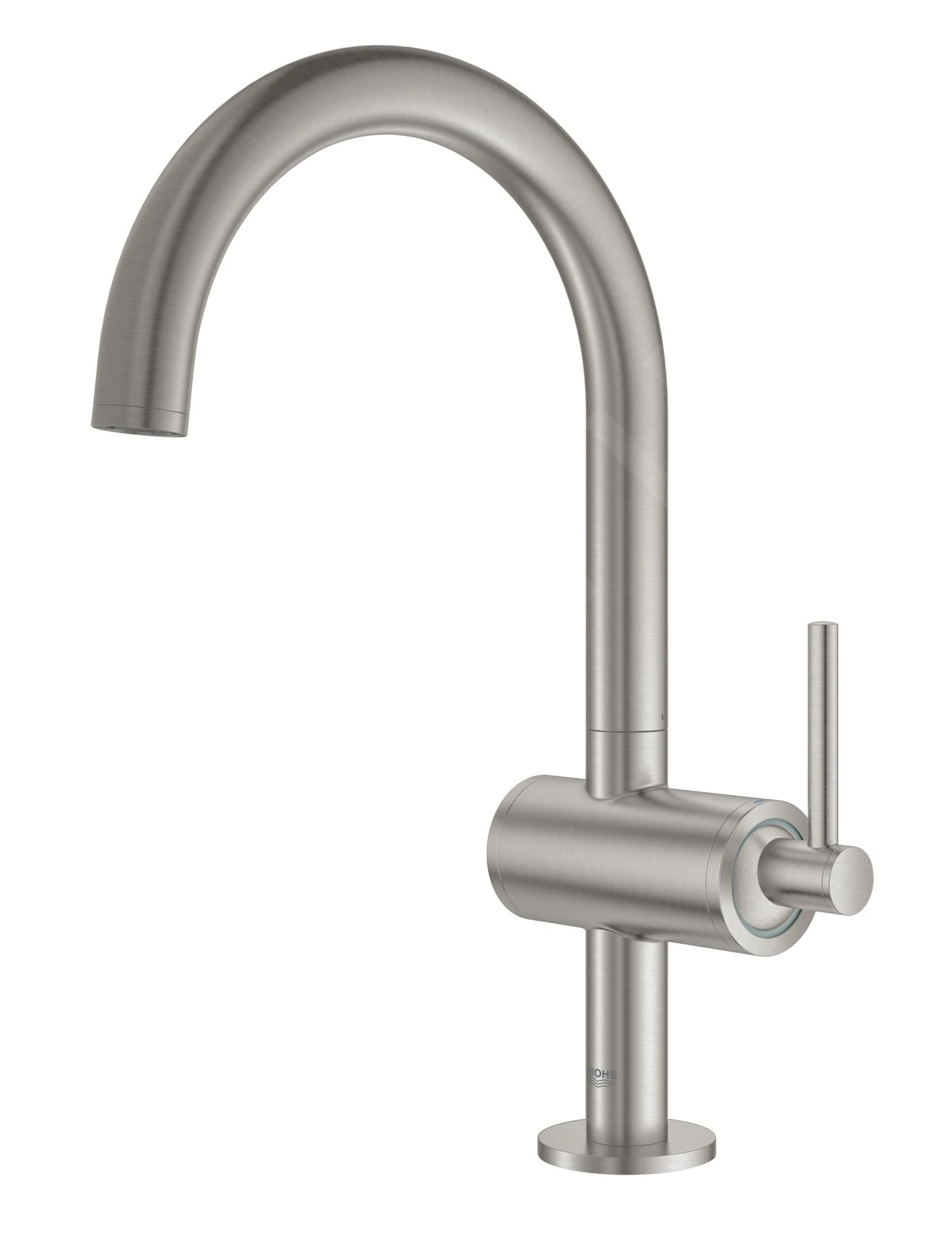 Grohe Atrio - Wastafelkraan Met Waste En Draaibare Uitloop, L-size, Supersteel 32042DC3 - Afbeelding 3